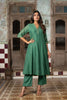 Sadabahar Chanderi silk Kurta and pants - Green