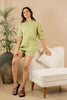 Sandra Linen Curved Hem Shirt - Algae Green