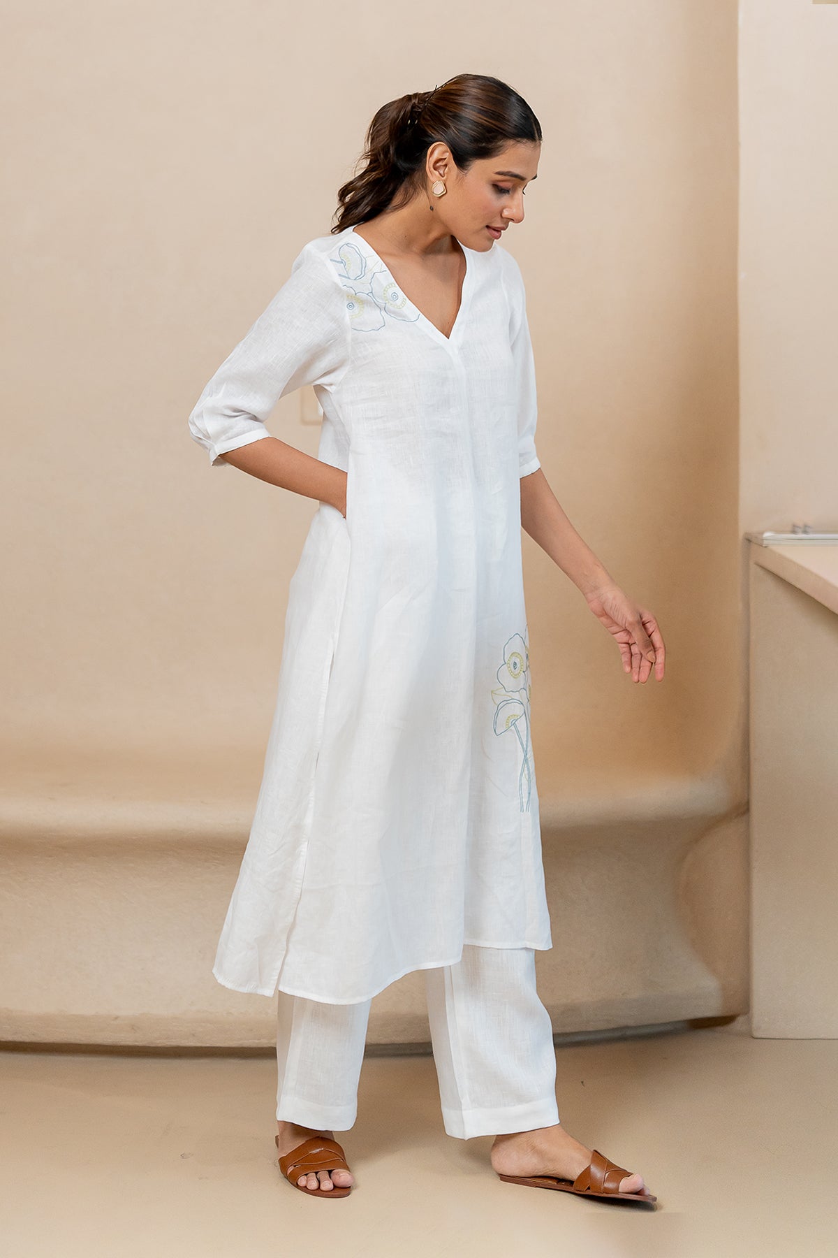 Sofia-Linen-Kurta-Marble-White-