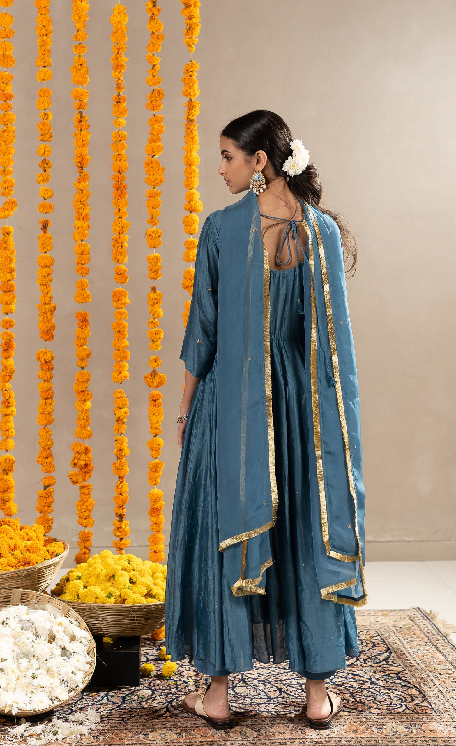 Vedica-Kali-Dress-With-Pants-Aegean-Blue-
