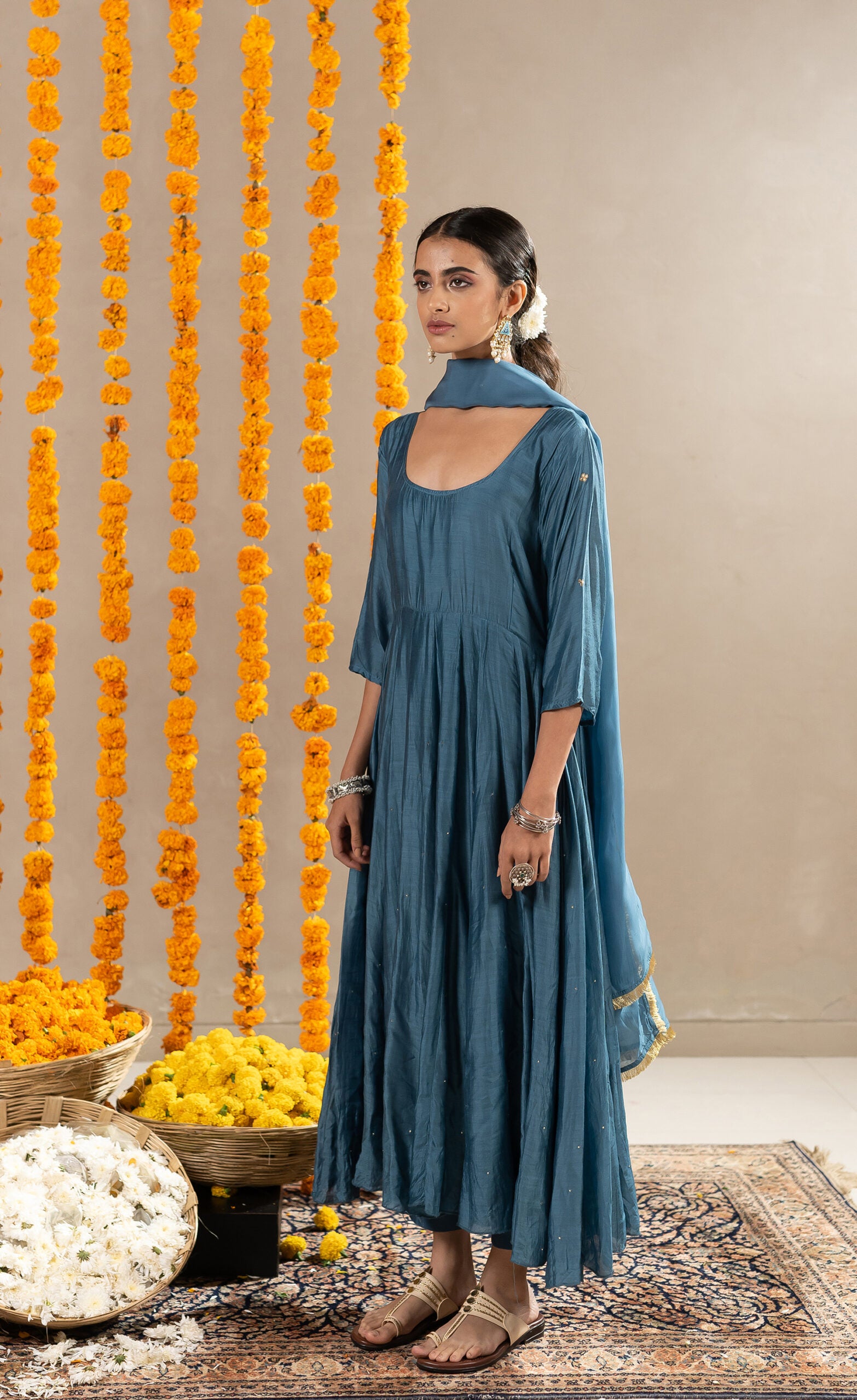 Vedica-Kali-Dress-With-Pants-Aegean-Blue-