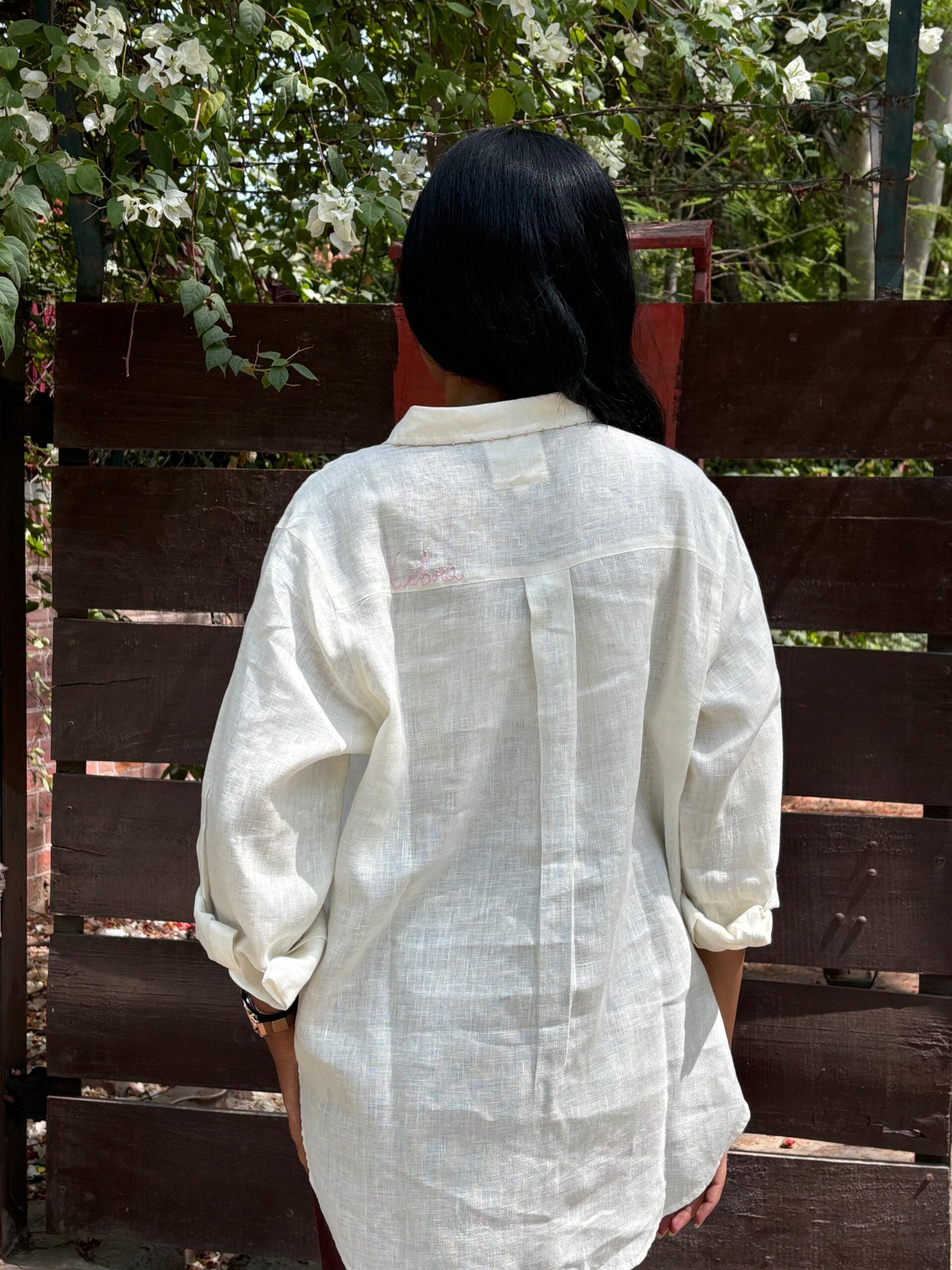 Libra Pocket Linen Shirt - Off white