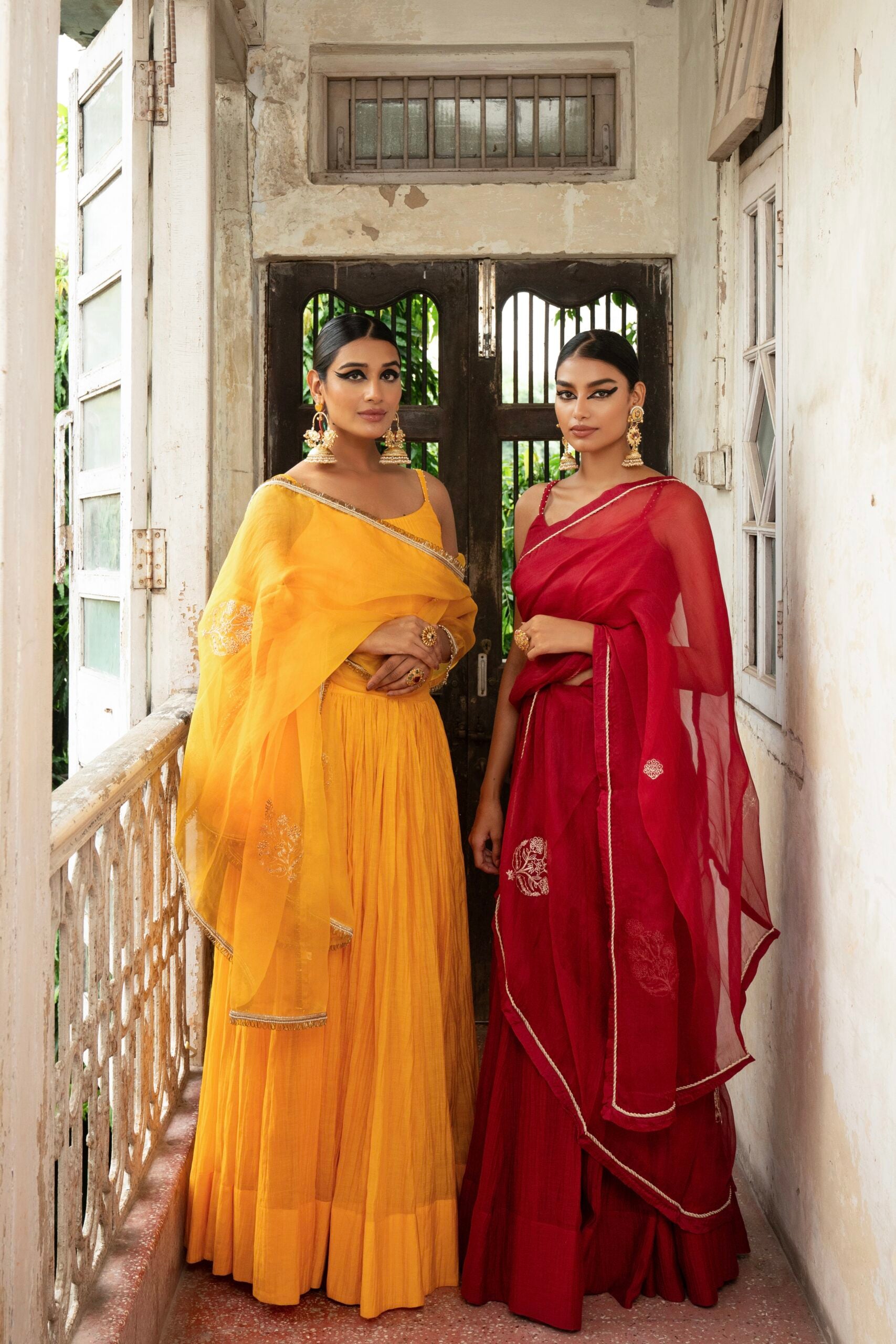 Ghoomar Lehenga - kesariya peela