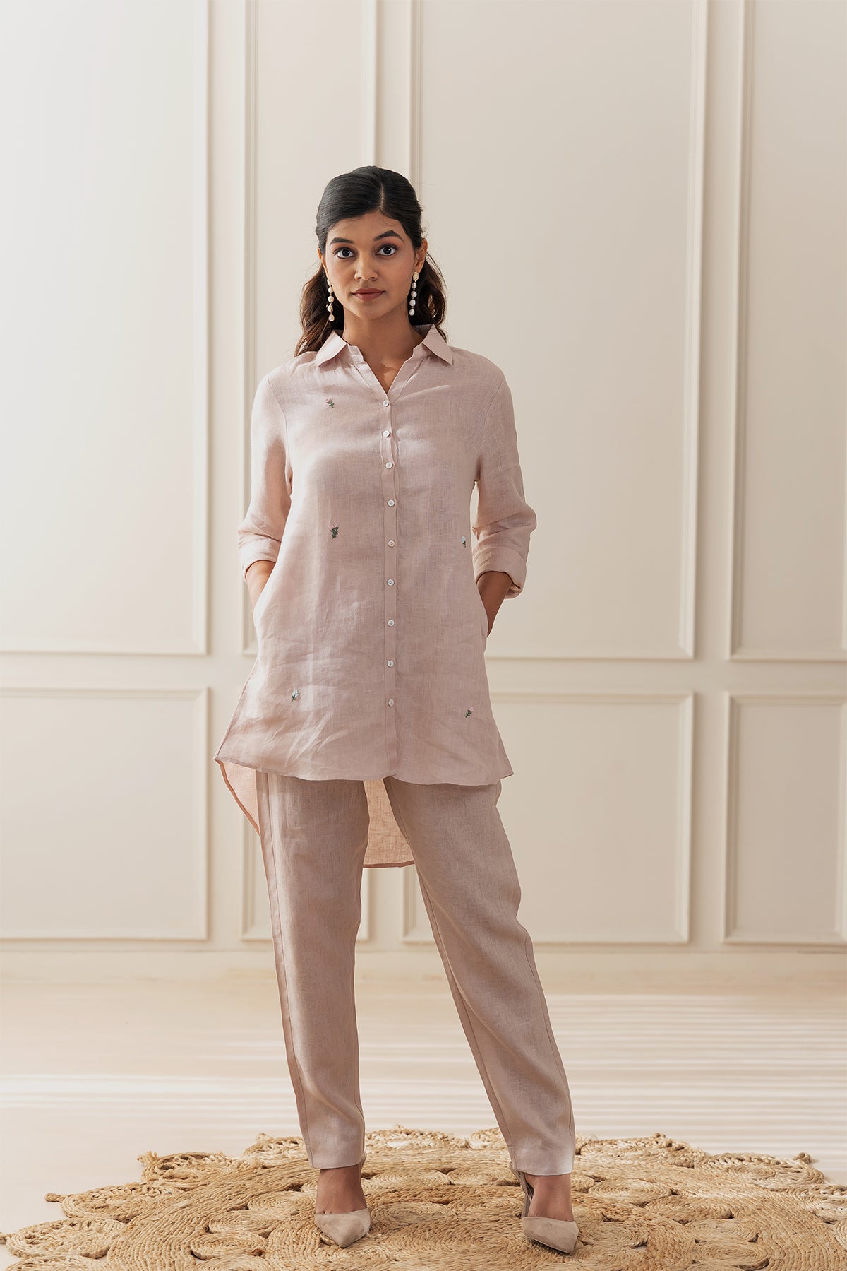 MAYA LINEN PANTS – Beige