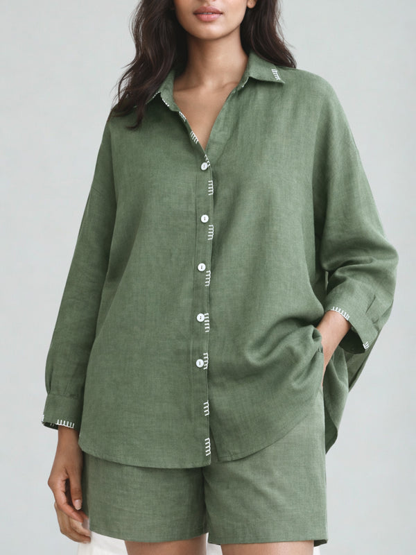 Sandra Shirt - Olive Green