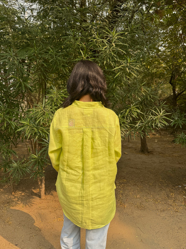 Stamp Sandra Shirt -Lime Green
