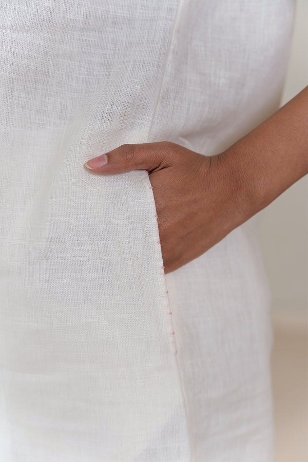 JACKY LINEN  KURTA - Off White
