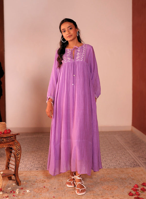 Drawstring front knot dress
