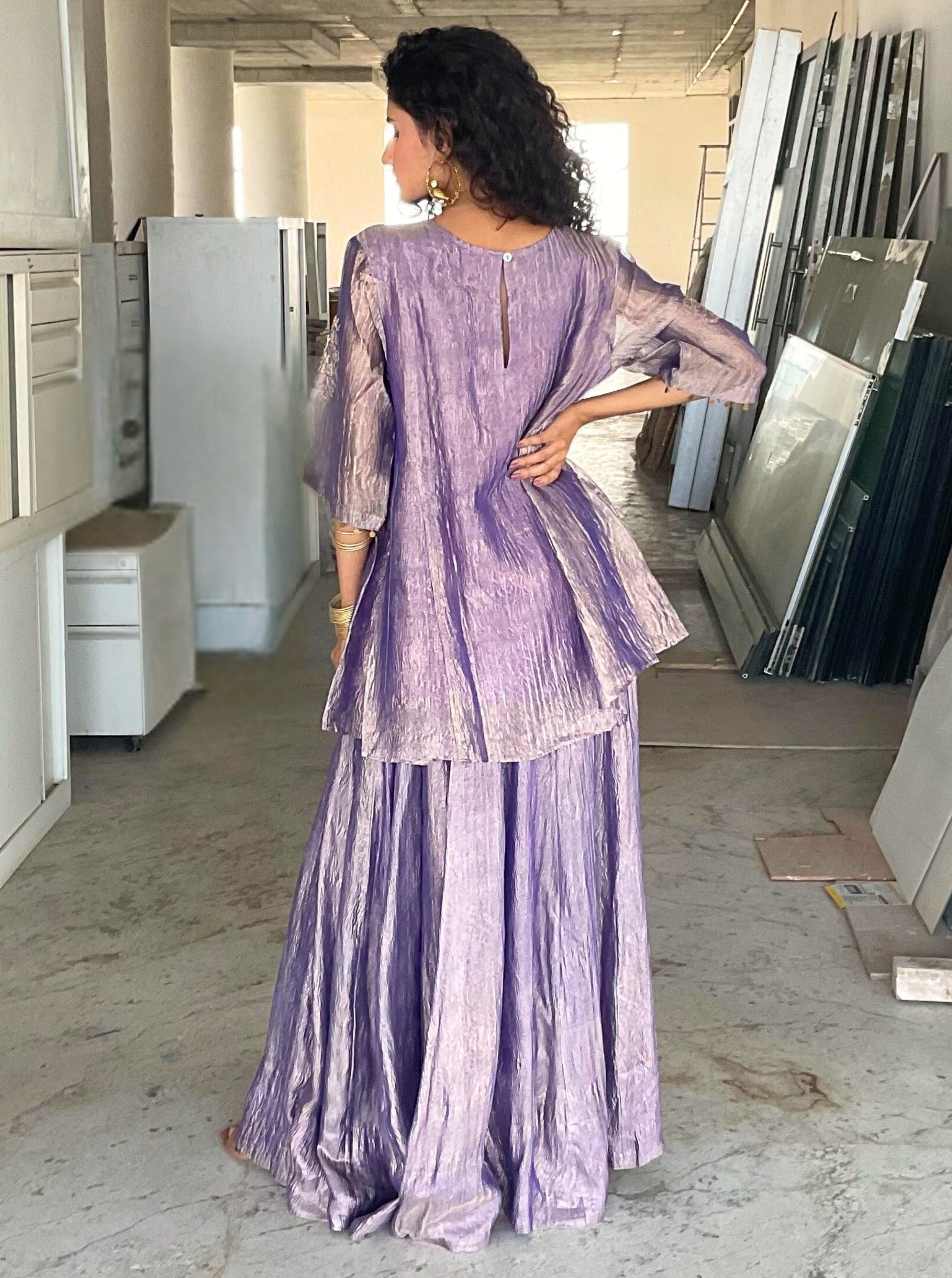 Kanak peplum top & Skirt Set