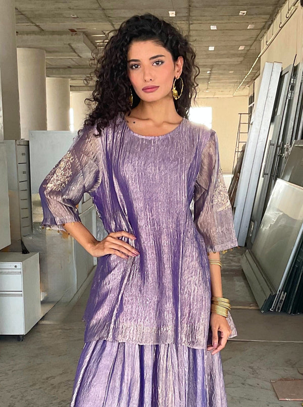 Kanak peplum top & Skirt Set