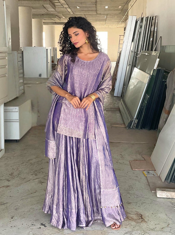 Kanak peplum top & Skirt Set