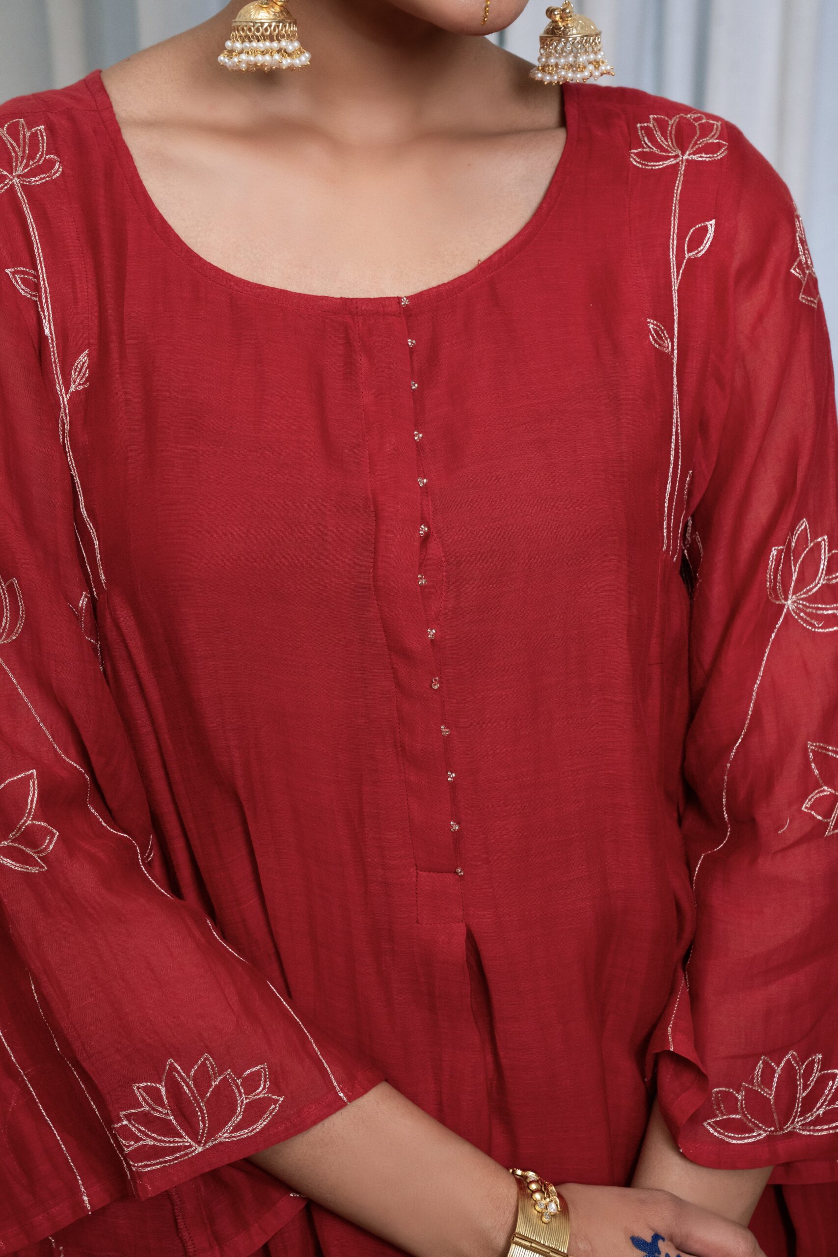 Laal Kamal kurta set - sindhoori "laal"