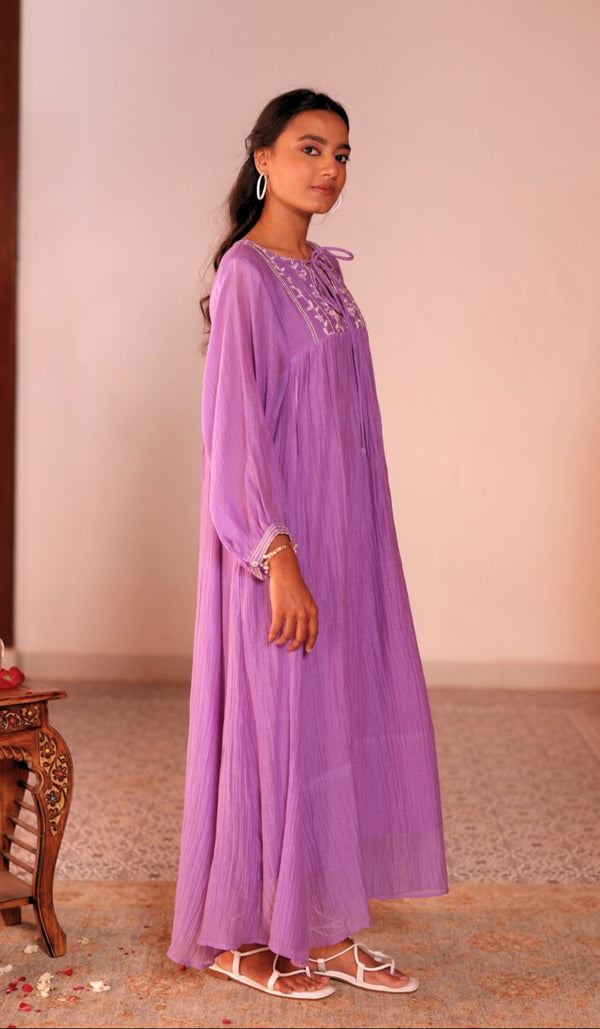 Drawstring front knot dress