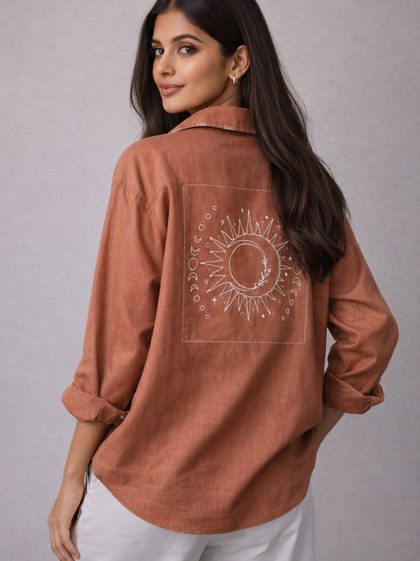 Short Sandra Shirt- Sand Brown