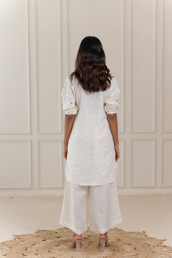 JACKY LINEN  KURTA - Off White