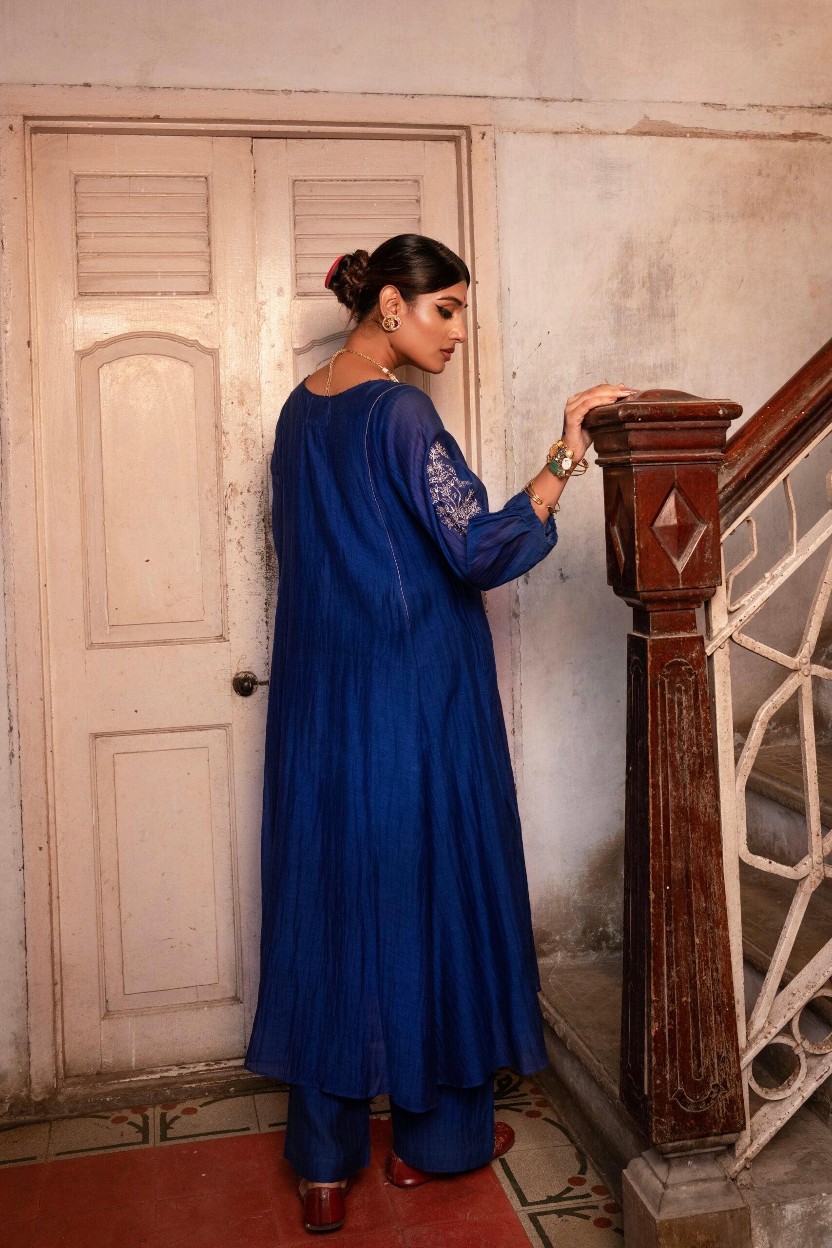 Morpankh kurta set - mayur "Neela"