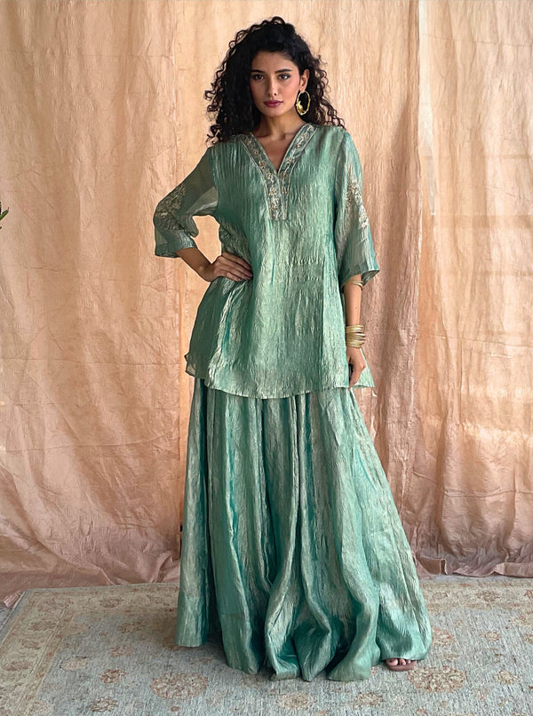 Yashvi Peplum and Skirt Set