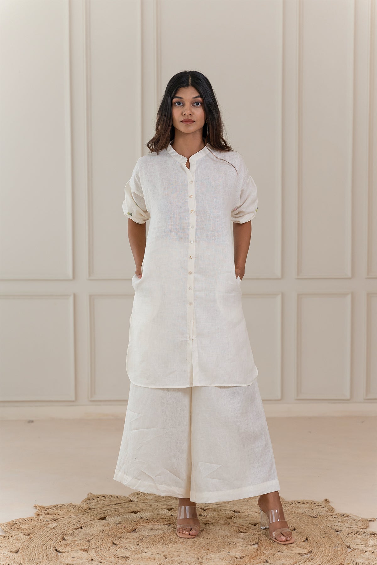 JACKY LINEN  KURTA - Off White