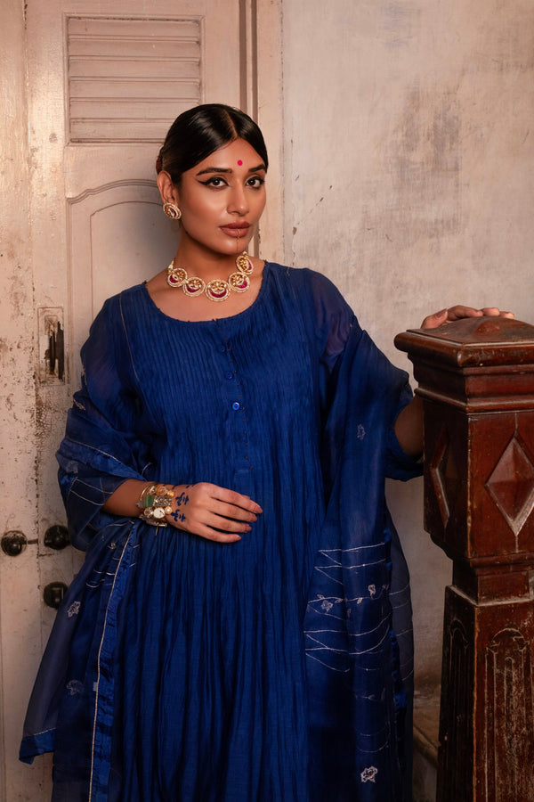 Morpankh kurta set - mayur "Neela"