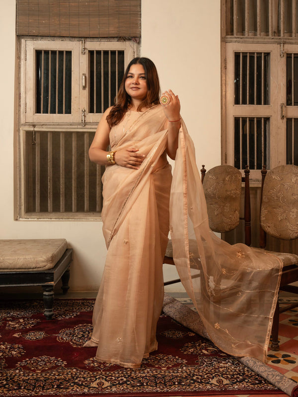 "Gulaab Baag " Saree - swarn "beige"