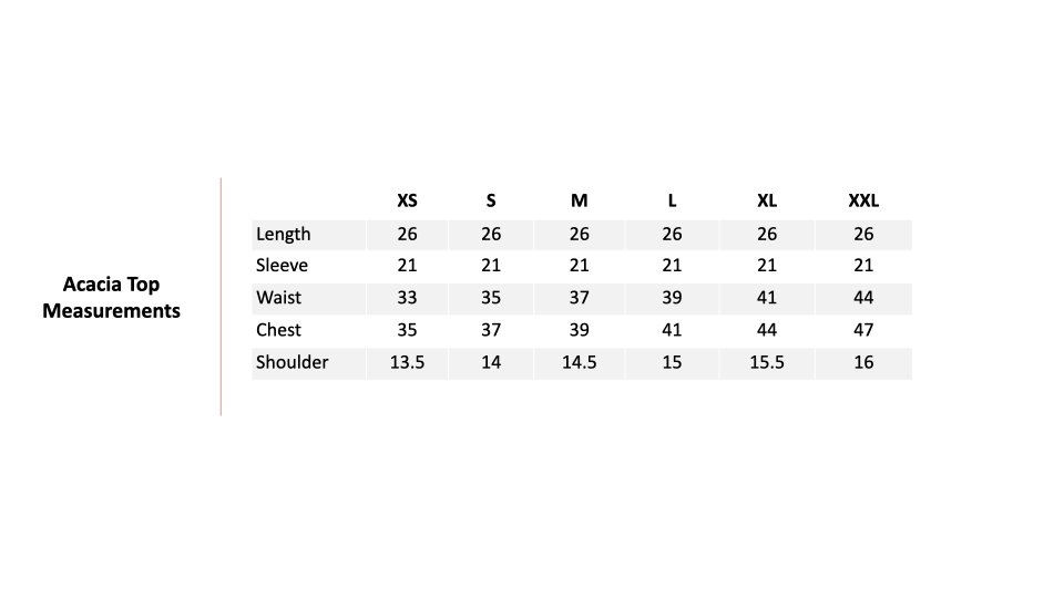 Size Chart 1
