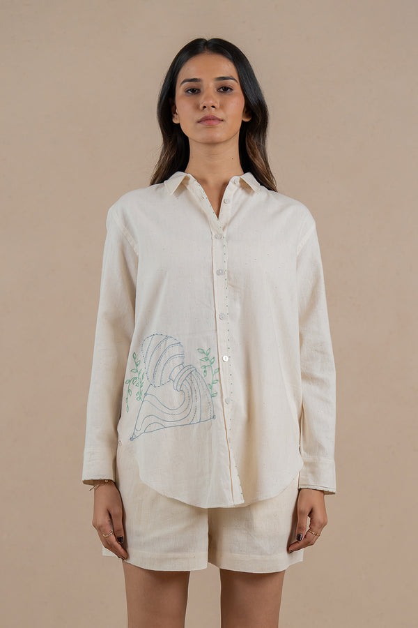Aquarius Kala Cotton Shirt - Off white