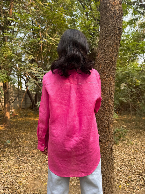 Sandra Shirt - Fuchsia Pink