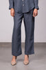 Alan Linen Tucks Pants - Charcoal grey