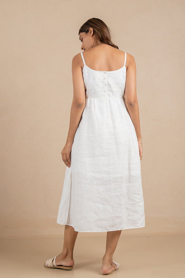 Alicia-Strap-Panel-Dress-with-pockets-Marble-White-