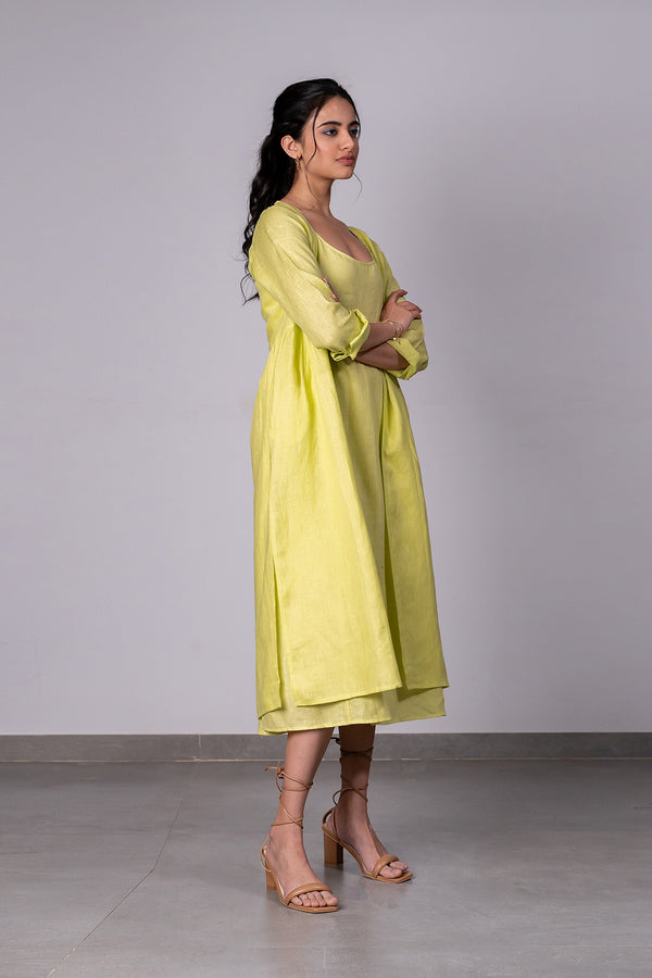 Aruba Linen Overlay With Pockets – Lime
