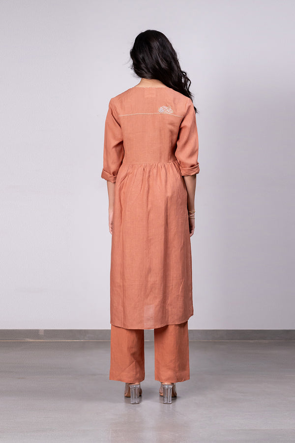Aruba Linen Overlay With Pockets – Sand Brown