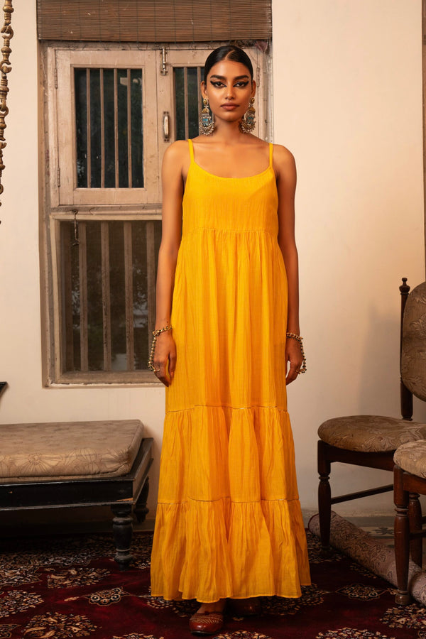 Moti Gudhal Dress - Kesariya peela