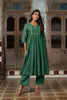 Bel Butta Chanderi Silk Kurta and Pants - Green