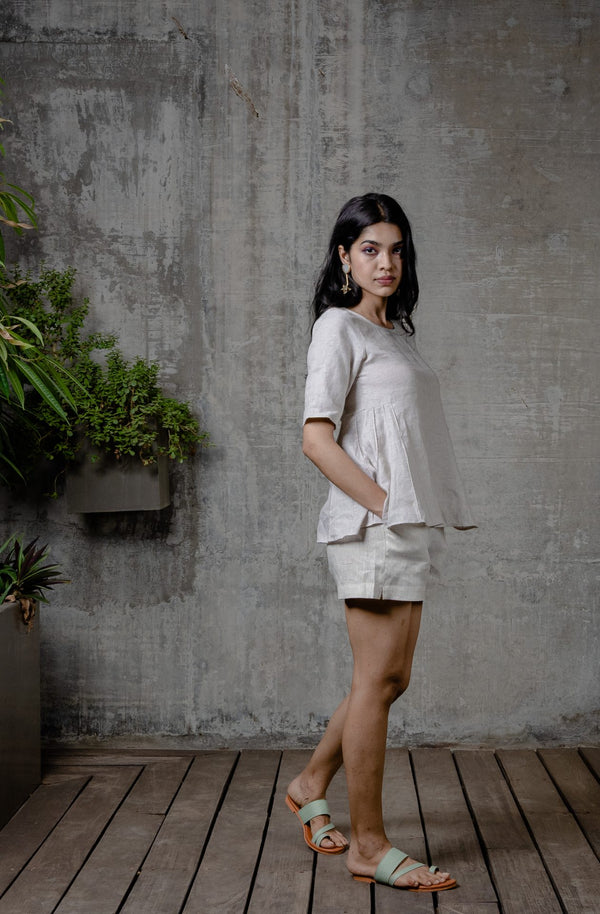 Bobby – Linen Shorts  - Beige