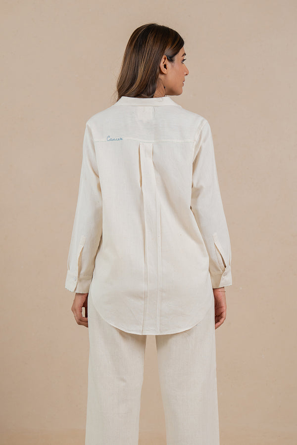 Cancer Kala Cotton Shirt - Off white