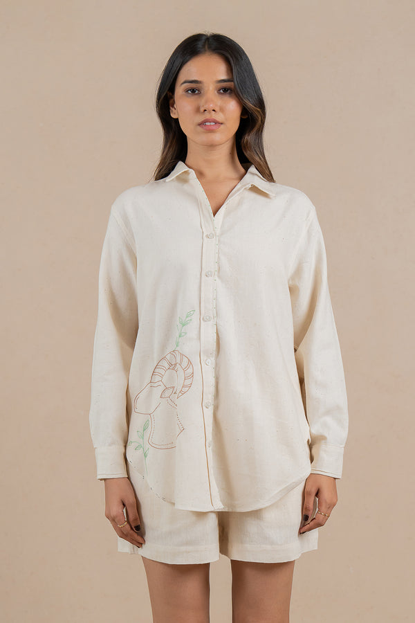 Capricorn Kala Cotton Shirt - Off white
