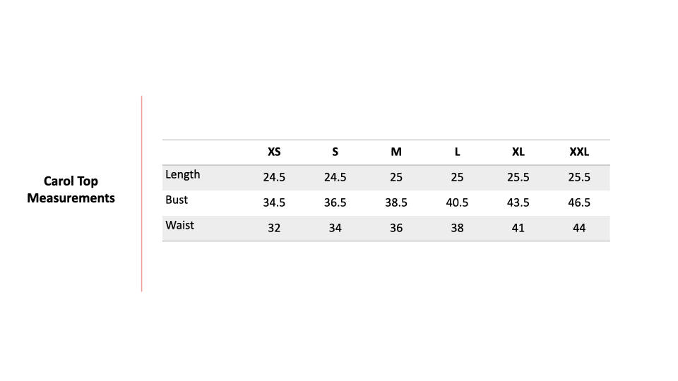 Size Chart 1