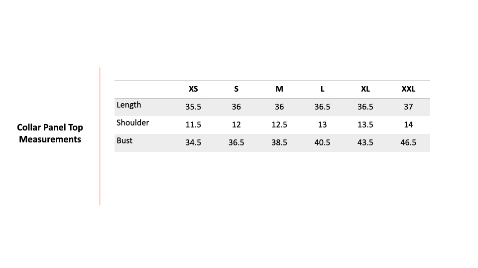 Size Chart 1