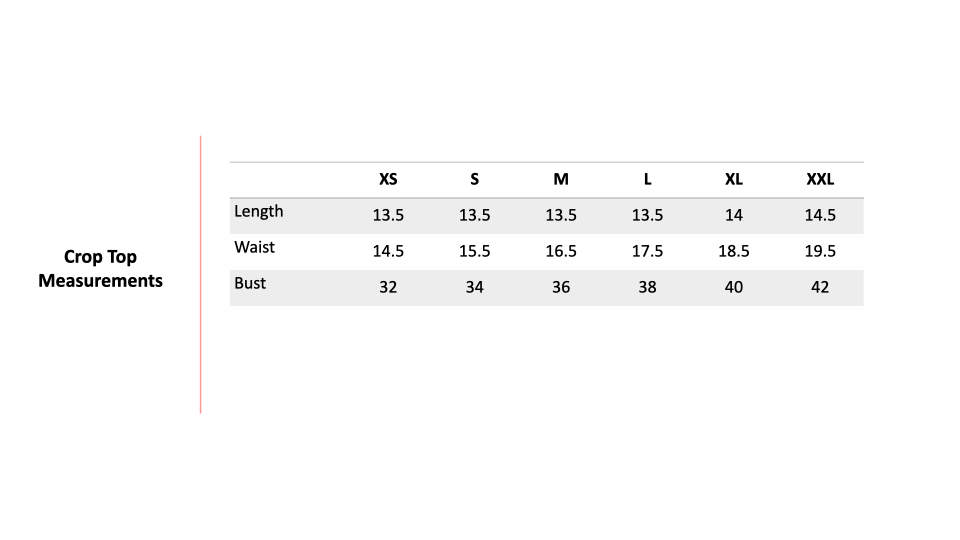 Size Chart 1