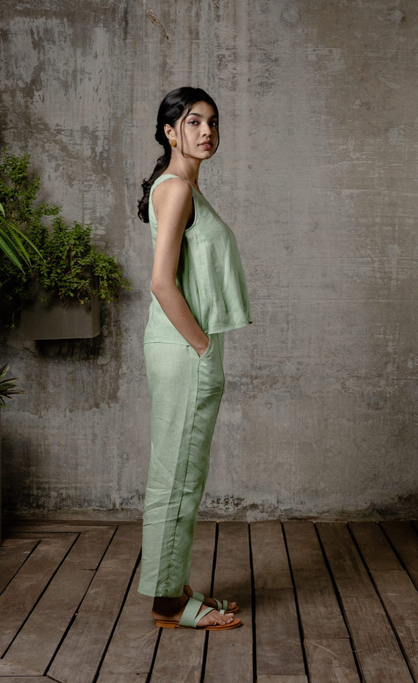 Candice- Linen panel top - Pista