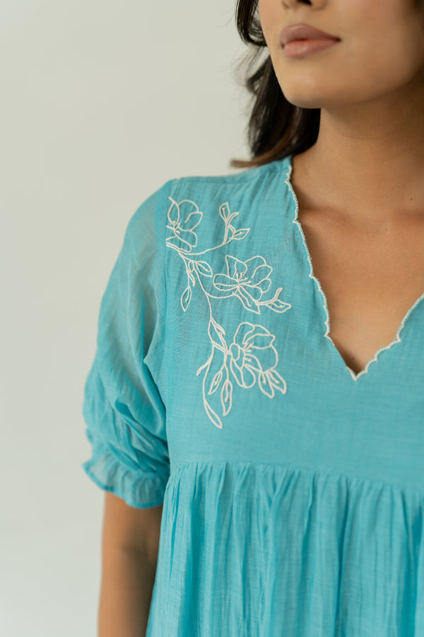 Chanderi-Meadow-Dress-Caribbean-Blue-