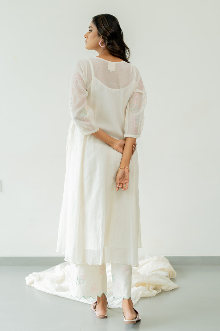 Chanderi-Pintuck-Kurta-and-Pant-Set-Ivory-White-