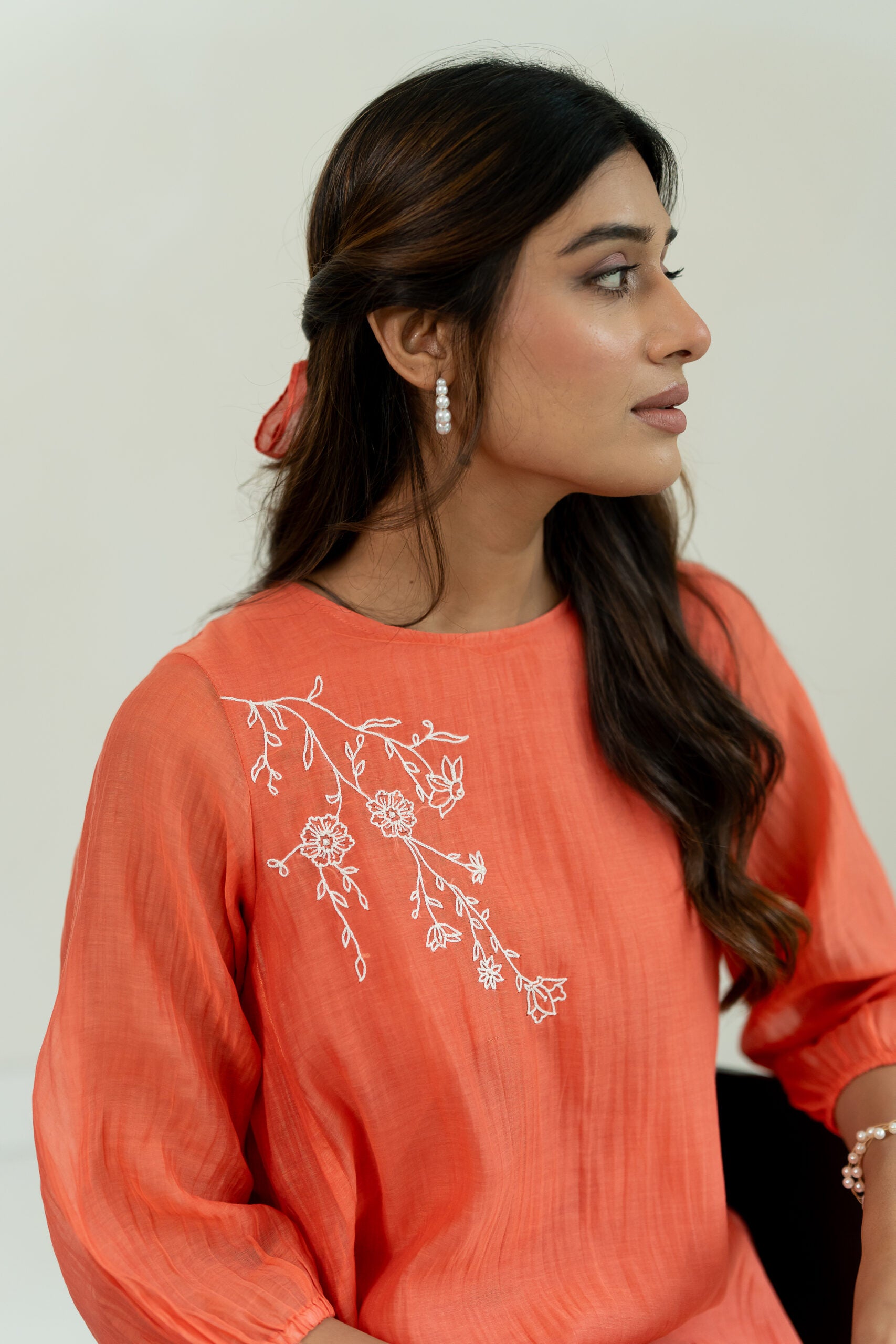 Chanderi-Side-Frill-Dress-apricot-