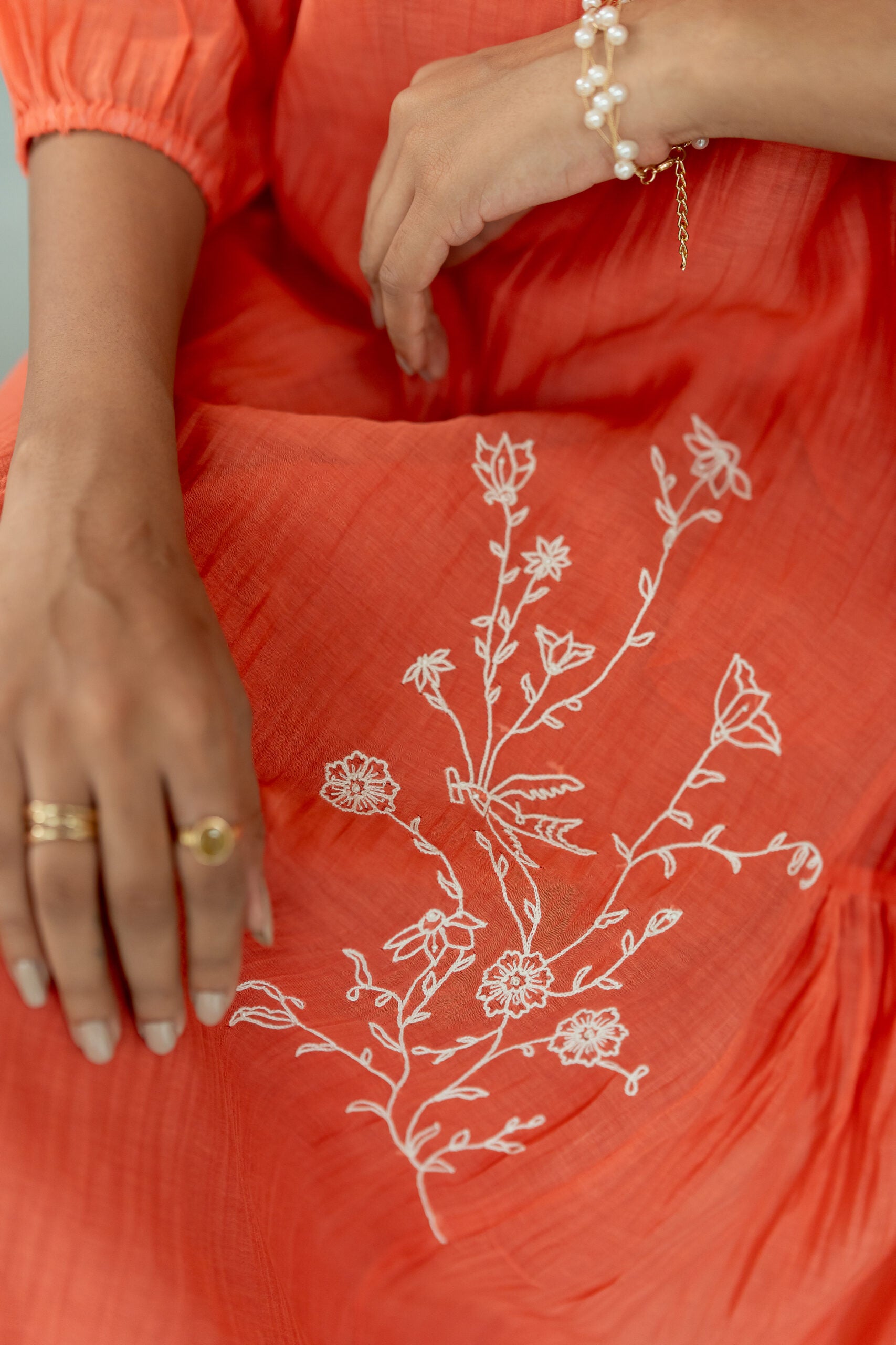 Chanderi-Side-Frill-Dress-apricot-