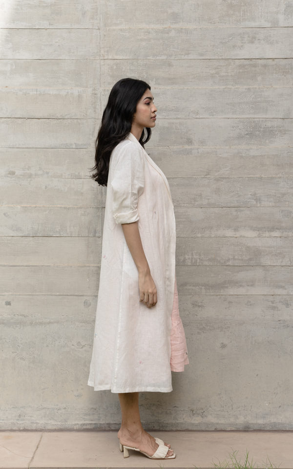 Charlotte- Linen Long Overlay - Off White