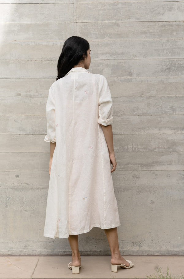 Charlotte- Linen Long Overlay - Off White