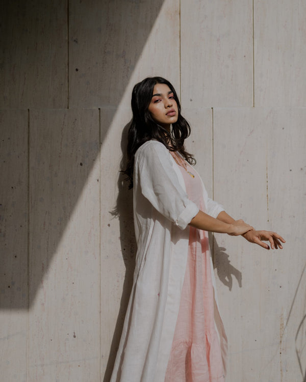 Charlotte- Linen Long Overlay - Off White