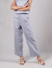Ivan Linen Zipper Pants- Powder Blue