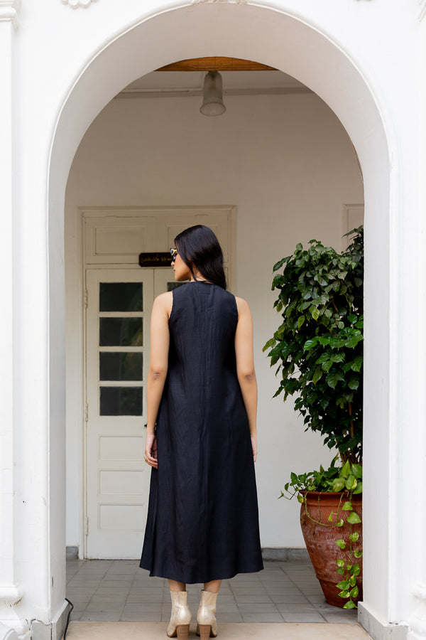 V-neck Panel Dress
