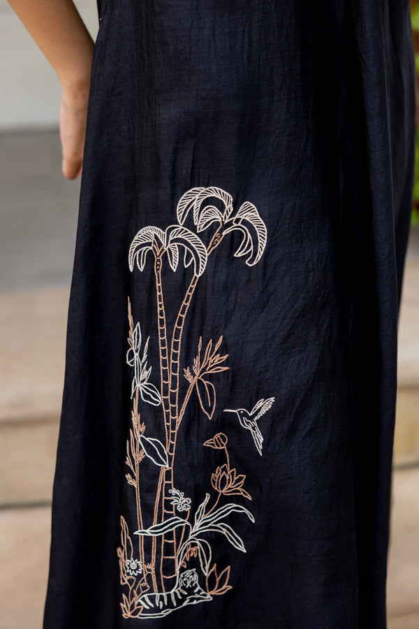 V-neck Panel Dress